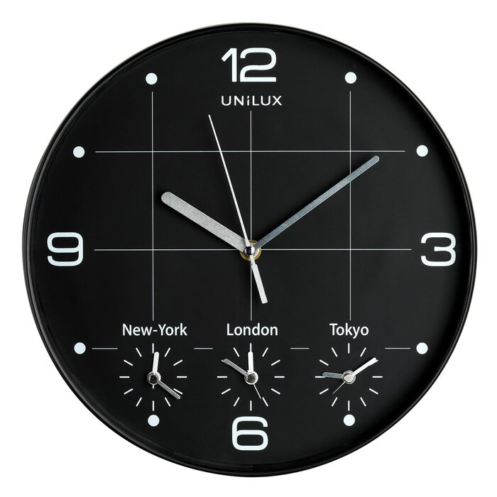 Настінний годинник Unilux On Time, 30 см, чорний