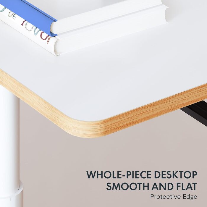 Дитяча парта FLEXISPOT, електрична парта з регулюванням висоти 120 x 60 см, для дітей від 6 років, ергономічна стільниця, вантажоп