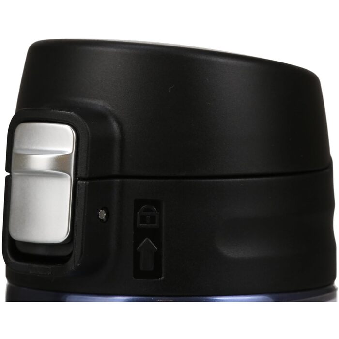 Пляшка для води з нержавіючої сталі LOCK & LOCK - НОВА ЛЕГКА ВАКУУМНА ПЛЯШКА FEATHER LIGHT - Термос для однієї руки - Вакуумна ізольована пляшка для кави, чаю тощо 500 мл сапфірово-блакитного кольору