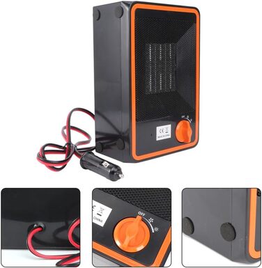 Електричний автомобільний обігрівач Hemobllo, обігрівач для транспортного засобу, швидкий нагрів, тиха робота, безпечний корпус, легке встановлення, енергоефективний, аксесуар для автомобіля