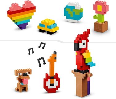 Класичний великий креативний набір для будівництва, набір іграшок, створіть смайлика, емодзі, папугу, квіти та інше, креативні будівельні блоки для дітей, хлопчиків, дівчаток віком від 5 років, одинарні, 11030