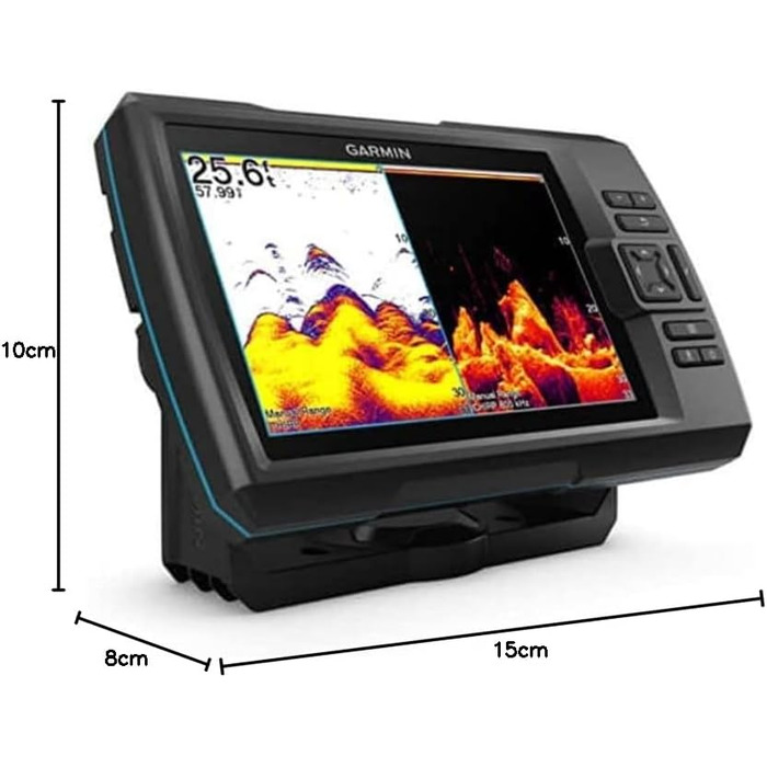 Розмір дисплея Striker Vivid Fishfinder 7 дюймів, вбудований ехолот Chirp і ClearV, включаючи датчик Так, GT20-TM