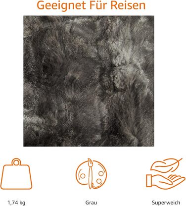 Ковдра зі штучного хутра Storeo Basics, без підігріву, сіра, 150 x 200 см