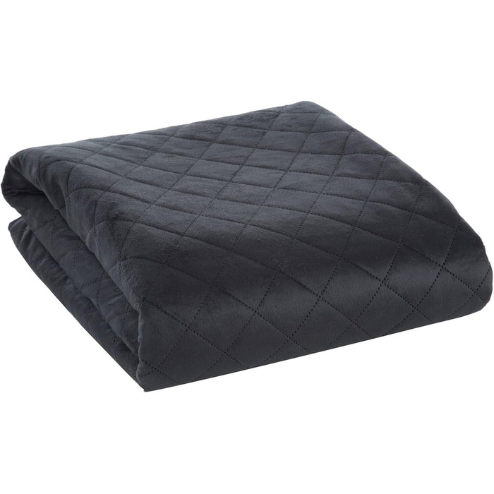 Декоративний плед, чохол для стільця 70x160, ковдра на диван, стьобана ковдра 170x210, універсальна ковдра LUIZ5 (Чорний, 170 x 210 см) 170 x 210 см Чорний