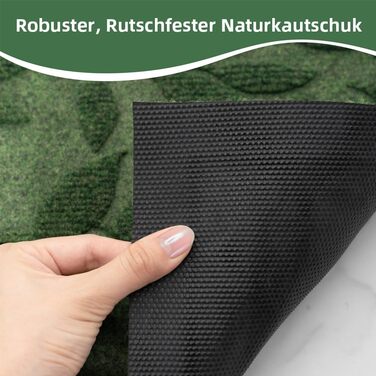 Зелений килимок для дверей для приміщень та вулиці з протиковзкою функцією, килимок для уловлювання бруду, міцний та довговічний гумовий килимок для дверей, (зелений, 45x75 см) 45 x 75 см (прямокутний) зелений