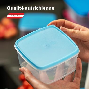 Набір контейнерів для морозильної камери MiraHome 15x0,125 л прямокутний прозорий синій ідеально підходить для зберігання та організації продуктів на кухні герметичні контейнери для зберігання з кришками австрійська якість 0,125 л (15 шт.)