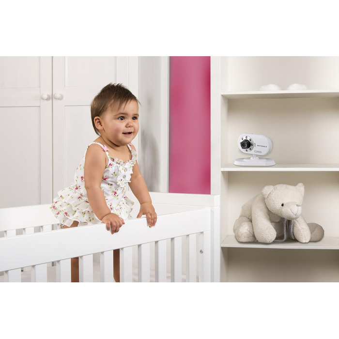 Відеоняня з кольоровим дисплеєм 2,4 дюйма та радіусом дії до 300 метрів, білий, 26 -