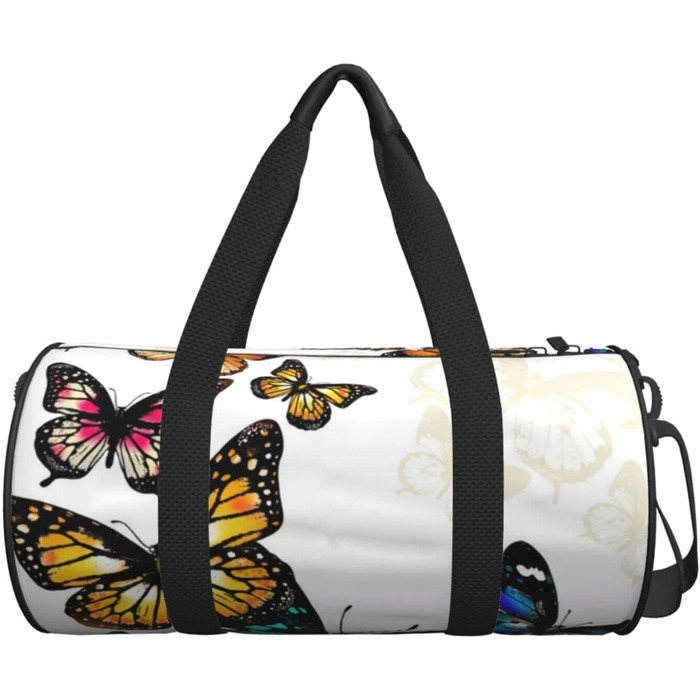 Дорожня сумка-циліндр з квітковим принтом, спортивна сумка для чоловіків та жінок, сумка-мішок, спортивна дорожня сумка