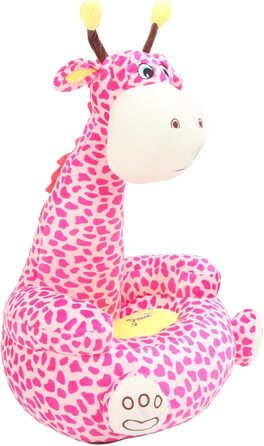 Дитяче крісло з плюшевим персонажем, м&39яке, зручне мультяшне крісло-диван, матеріал кришталевий оксамит (рожевий олень)