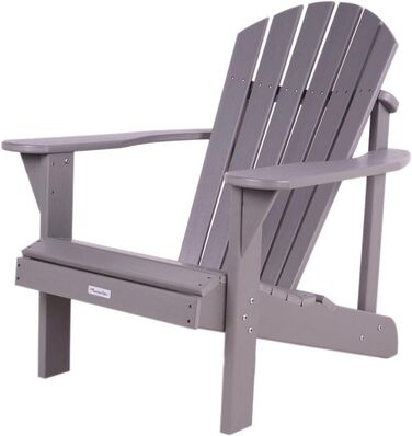 Садове крісло MaximaVida Adirondack з підставкою для ніг Montreal Grey Plastic - Низькі витрати на догляд