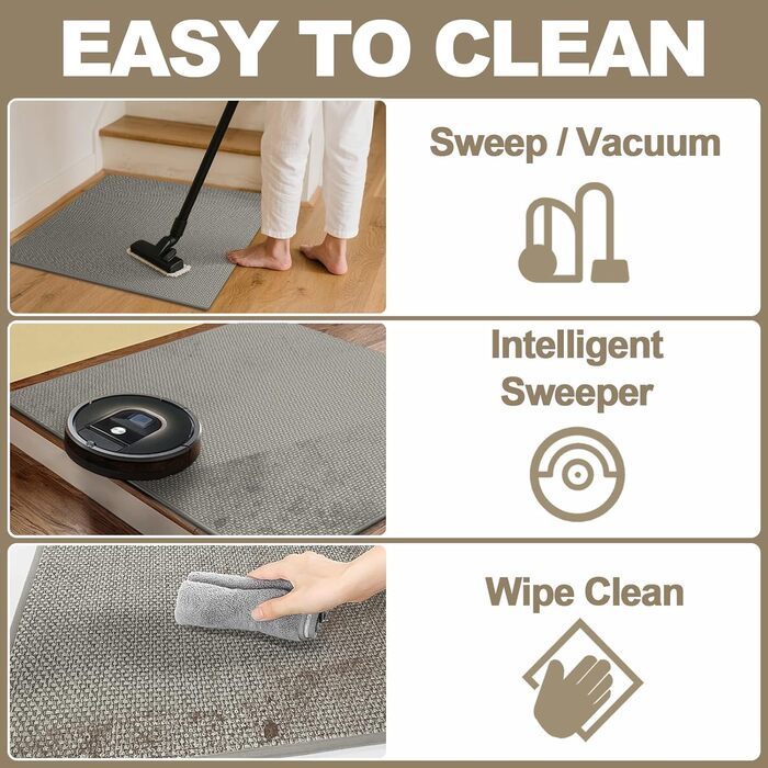 Сходинки для дерев&39яних сходинок, нековзка сходинка для внутрішнього та зовнішнього використання, сходинки для сходинок, 78,7 x 78,7 см, підходить для літніх людей, дітей та 79 x 79 см (прямокутна) світло-сіра імітація льону 1