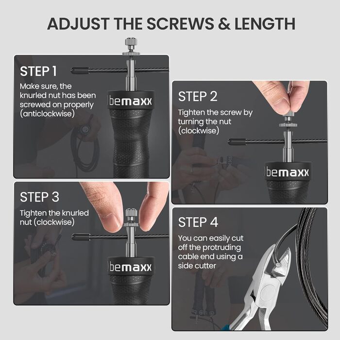 Скакалка Швидкісна скакалка з навчальною електронною книгою запасний кабель 2 регульовані сталеві троси, професійні кулькові підши