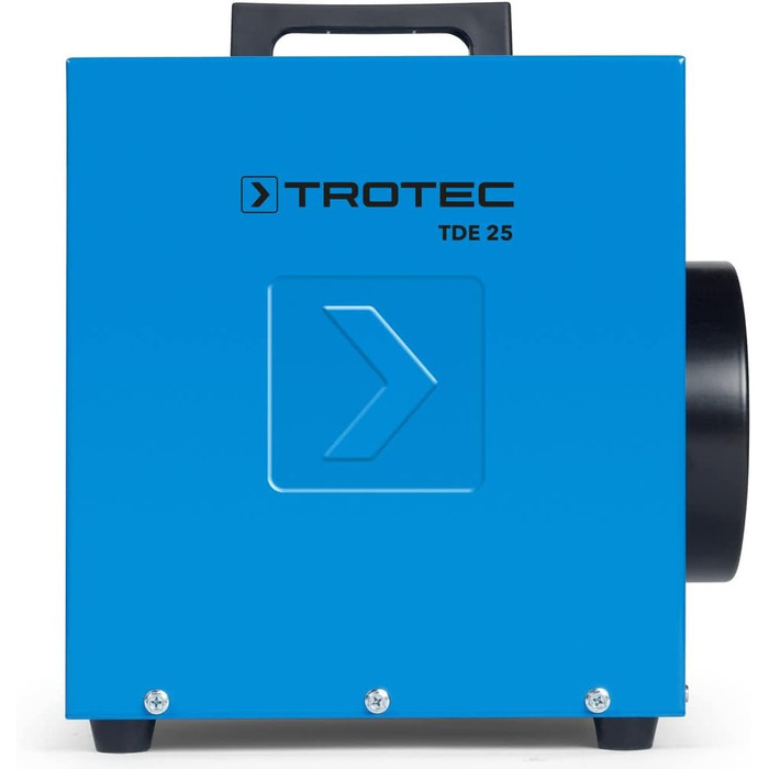 Будівельний обігрівач TROTEC TDE 25 потужність нагріву 3 кВт об&39єм повітря 206 м/год електричний вентилятор для будівельних майданчиків