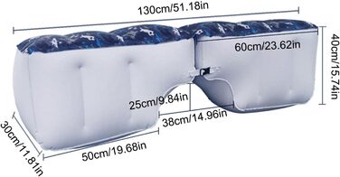 Автомобільний надувний матрац Suv Надувний матрац - Надувний килимок для сну на задньому сидінні Подушка для надувного ліжка Матрац Надувне ліжко Подушка Кемпінговий Повітряний шезлонг Надувне ліжко Самохідне туристичне ліжко для подорожей Кемпінг Спортив