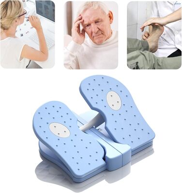 Тихий, складаний фітнес-степер, світло-блакитний степ-трейнер, складаний степ-трейнер для ніг з посиленим нейлоновим степ-трейнером для тренування ніг, домашній тренажер світло-блакитного кольору, один розмір