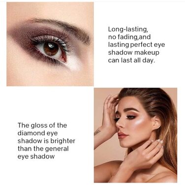 Блискучі тіні для повік, 6 кольорів, водостійкі тіні для повік-стік як підводка для очей та хайлайтер - металеві та перламутрові тіні для повік-стік, стійкі та кремові для ідеального макіяжу очей