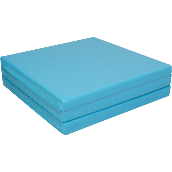 Складний м'який килимок для підлоги Гімнастичний килимок Килимок для фітнесу Гімнастичний килимок Нековзний спортивний килимок Ігровий килимок (3 елементи, світло-блакитний), 180x60x5