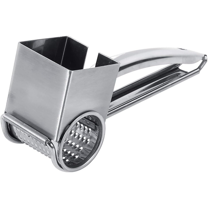 Терка для сиру з нержавіючої сталі з 1 барабаном, багатоцільові кухонні вироби, ротаційний, міцний і довговічний дисковий інструмент для подрібнення