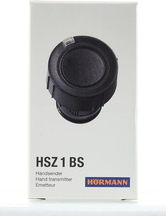 Ручний передавач Hrmann HSZ1 868-BS, практичний 1-кнопковий механізм відкривання гаражних воріт, радіопульт дистанційного керування з радіотехнологією BiSecur, чорний, артикул No 436779 Неодружений