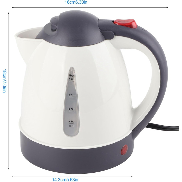 Чайник 24V для вантажівки, 1000ml чайник автомобільний портативний дорожній чайник швидкий водонагрівач пляшка з нержавіючої сталі