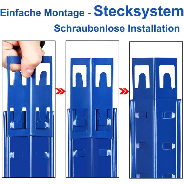 Міцний металевий стелаж 5 полиць з МДФ Вантажопідйомність до 875 кг 180 x 90 x 40 см (В x Ш x Г) Стелаж для гаража/майстерні, синій 180 x 90 x 40 см (В x Ш x Г)