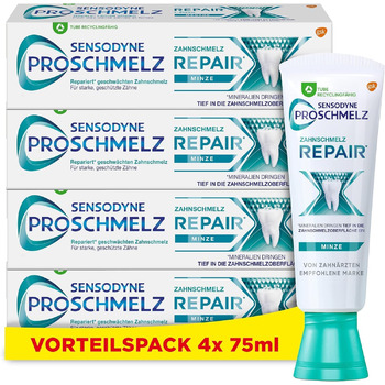 Зубна паста Sensodyne ProEnamel Repair, 4 шт. 75 мл, щоденна зубна паста з фтором, доведено, що відновлює ослаблену кислотами зубну емаль