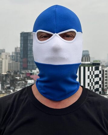 Балаклава PGWEAR у синьо-білу смужку Маска-балаклава-шапка Ультрас Хулігани