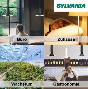 Зелена люмінесцентна лампа SYLVANIA T8, цоколь G13, 36 Вт/3140 люмен, термін служби 10000 год, лінійна форма, діаметр 26 мм, довжина 1200 мм, зелена лампа, регулювання яскравості, упаковка з