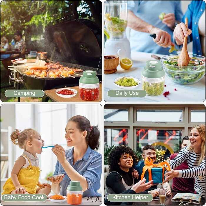 Електрична овочерізка 250 мл подрібнювач цибулі, мультиподрібнювач цибулерізка, подрібнювач їжі, кухонні аксесуари для овочів, фру