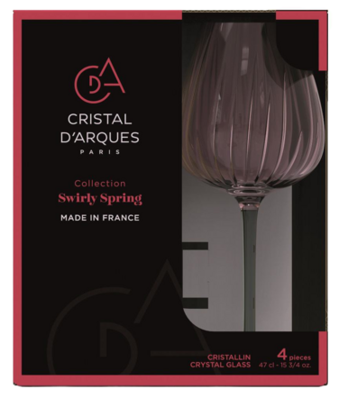Набір келихів CD'A Swirly Spring, 4х470 мл (7224465)
