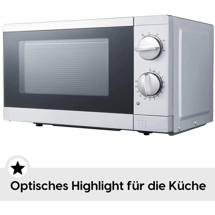 Мікрохвильова піч PKM Підставка під стільницею I 700 Вт Потужність мікрохвильової печі I 17 л Варильна камера i 6 рівнів потужності i Функція розморожування i Металевий корпус i Поворотний стіл (24,5 см) i Таймер 30 хвилин I блокування від дітей I Натиска