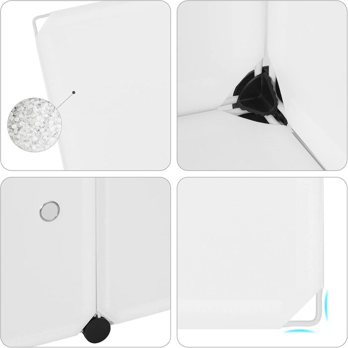 Шафа для одягу своїми руками, Система полиць, Модульний блок для зберігання, Книжкова полиця з дверима, 9 відділень, Пластик, 1137x111 см, Білий