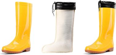 Чоловічі гумові чоботи з високим, середнім та коротким верхом, нековзні робочі чоботи з ПВХ з м&39якою підошвою, жовто-білі гумові чоботи Yellow 1 32 EU