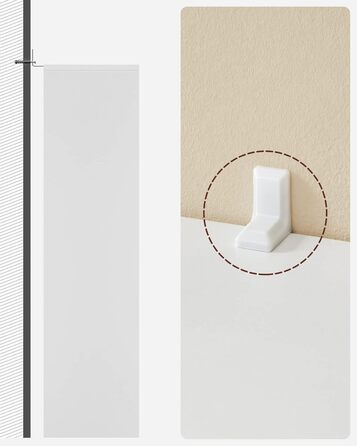 Книжкова шафа VASAGLE, книжкова полиця, з 5 відділеннями, офісна полиця, кубічна полиця, окремостояча полиця, для вітальні, спальні, офісу, дитячої кімнати, білий LBC25WT білий 5 відділень (24Г x 50Ш x 80В см)