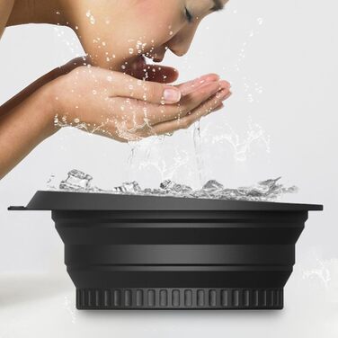 Універсальна чаша для кемпінгових раковин - Силіконова складна чаша, багаторазова раковина для догляду за шкірою, купання, охолодження обличчя, оздоровлення на кухні