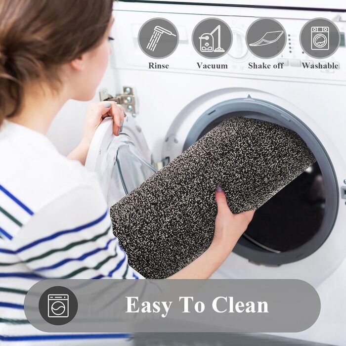 Килимова доріжка 80x200 см, що прається, для передпокою, нековзний килим для пральної машини, для передпокою, кухонна доріжка для вхідної зони, спальні, коридору, чорно-сірого кольору, чорно-сірого кольору, 80 x 200 см