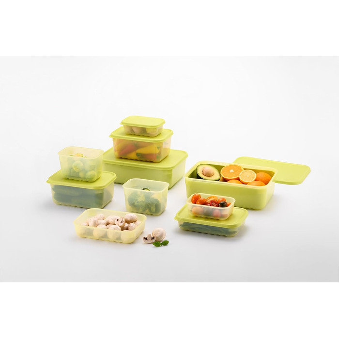 Контейнери для зберігання свіжих продуктів LocknLock Fresh Block з кришками набір із 2 контейнерів для зберігання продуктів, що штабелюються та не містять бісфенолу А можна використовувати в мікрохвильовій печі, морозильній камері та мити в посудомийній м