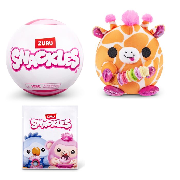 М'яка іграшка Snackles 13 см, Серія 1 від ZURU, з аксесуаром-перекусом