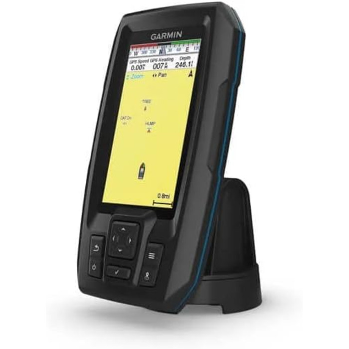 Дисплей ехолота Striker Vivid розміром 4 дюйми, ехолот вбудований Chirp і ClearV, включаючи перетворювач Yes, GT20-TM