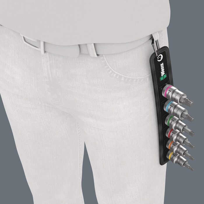 Набір біт Wera 05003997001 C 3, TORX HF Zyklop Bitnuss-Satz, Torx, з фіксатором, привід 1/2, 6 предметів