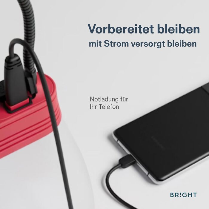 Сонячні ліхтарі BRIGHT SunBell 80 для використання на вулиці - кемпінговий ліхтар, 2200 мАг, перезаряджаються від USB та сонячної батареї, водонепроникні, для використання на вулиці та в надзвичайних ситуаціях