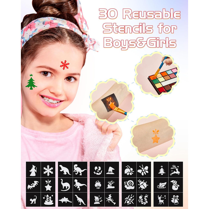 Палітра фарб для обличчя та тіла Lictin (36 кольорів)