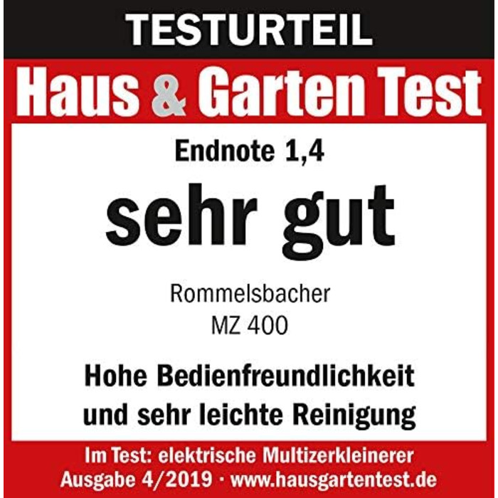 Мультиподрібнювач MZ 400 об'ємом 1,0 л