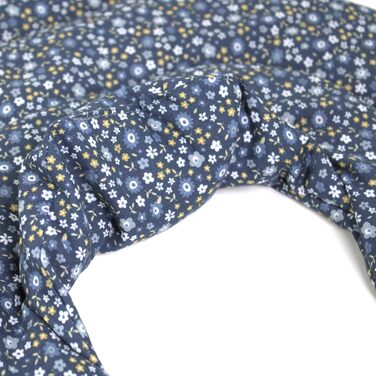 Подушка для шиї та шийного відділу хребта - шия плечі спина - органічна тканина квітковий синій - подушка з органічної спельти - грілка для подушки для шиї - подушка з зернової спельти для шиї та плечей