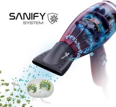 Професійний фен, компактний, легкий і тихий фен, цифровий двигун, регульована температура, іонна функція, 2200 Вт, швейцарське вир