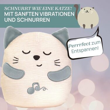 Муркотливий кіт, Інтерактивна плюшева іграшка, Імітує звук і вібрацію муркочучого кота, Класична музика, М&39яка подушка, Можна пр