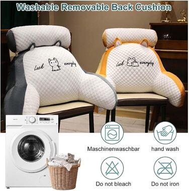 Подушка для читання - Оксамитова подушка для читання, подушка для спини з підлокітниками, ергономічна подушка для ліжка, спинка крісла для ліжка, подушка-подарунок для читання, хаскі, 70 * 50 см