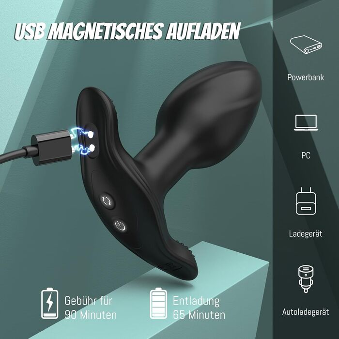 Анальна пробка, секс-іграшка для жінок та чоловіків, стимуляція простати для чоловіків, анальний вібратор з 10 режимами обертання та 10 режимами вібрації, секс-іграшка для пар, анальна пробка для жінок, секс-іграшка-анальна пробка, секс-іграшка