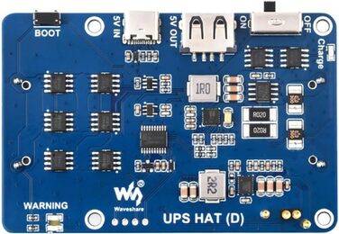 Безперебійний ДБЖ HAT для плати Raspberry 3/3B Джерело живлення Батарея Батареї в реальному часі та вихідна потужність Попереджувальні індикатори