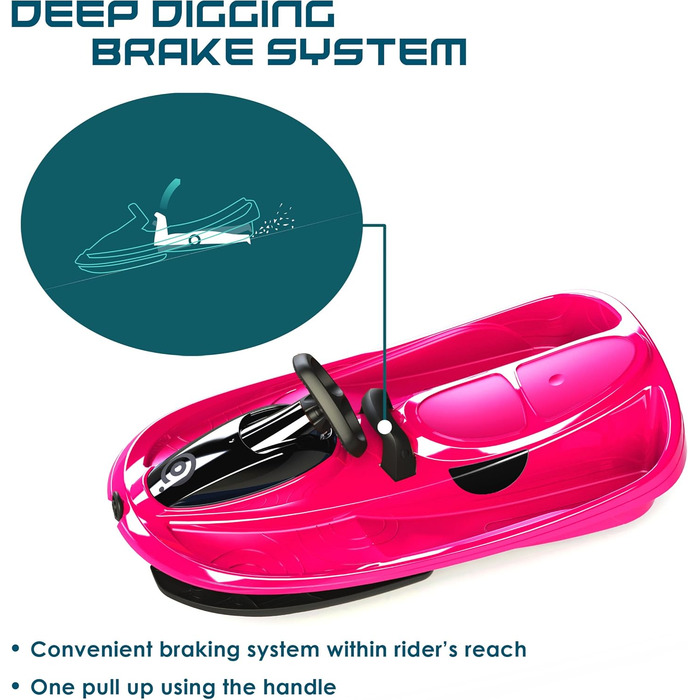 Снігохід Gizmo Riders Stratos Bob, двомісний, рожевий, 90 кг